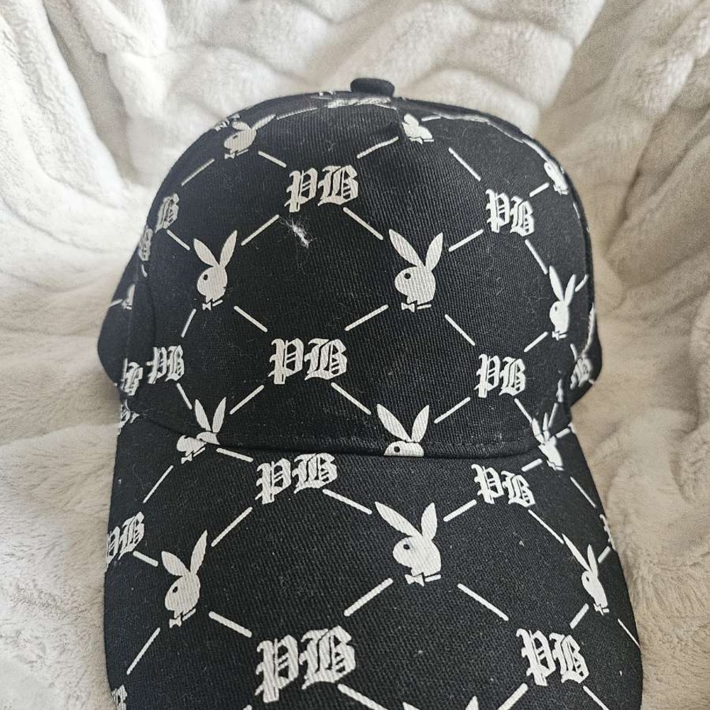 Black Playboy Cap With PB Design